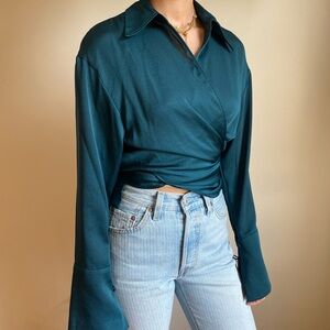 Teal Mango Blouse
